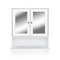 Storage Mirror Cabinet Bathroom Tallboy Toilet Cupboard Wall