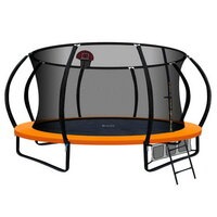 14FT Trampoline Round Trampolines Basketball set Kids Mat Net Pad