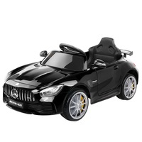Kids Ride On Car Electric Cars Toys Mercedes-Benz Licensed AMG GTR Toy Remote Control Battery Black