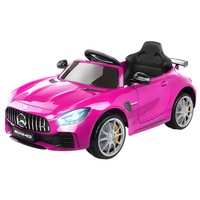 Kids Ride On Car Electric Cars Toys Mercedes-Benz Licensed AMG GTR Toy Remote Control Battery Pink