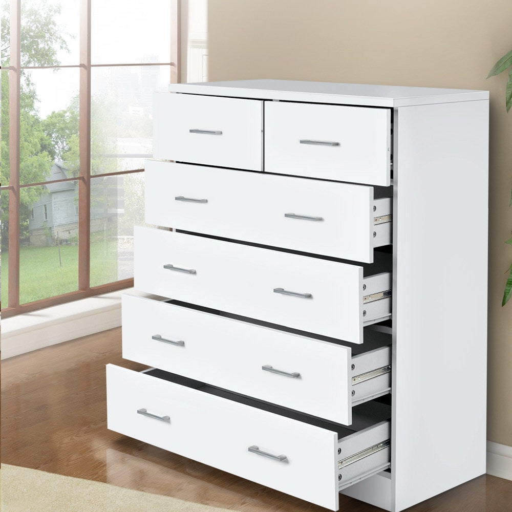 Artiss Tallboy Dresser Table 6 Chest Of Drawers Cabinet Bedroom