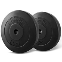 Everfit 2X 10KG Barbell Weight Plates Standard Home Gym Press Fitness Exercise