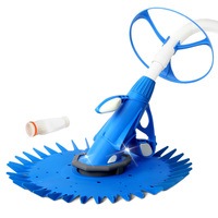 Swimming Pool Cleaner Floor Climb Automatic Vacuum 10M Hose Blue