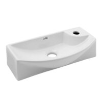 Cefito Bathroom Basin Vanity Ceramic Sink Faucet Above Counter Wall Hung White