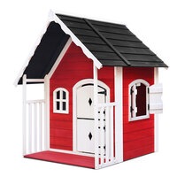 Keezi Kids Cubby House Wooden Playhouse Outdoor Cottage Children Play House Toys