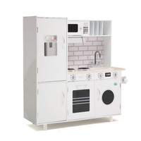 Keezi Kids Wooden Kitchen Pretend Play Set Toy Cooking Children Cookware Toddler