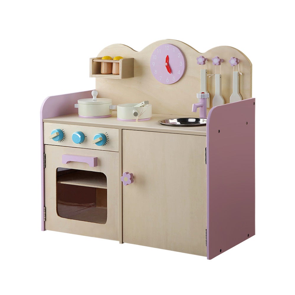 childrens wooden cooking set