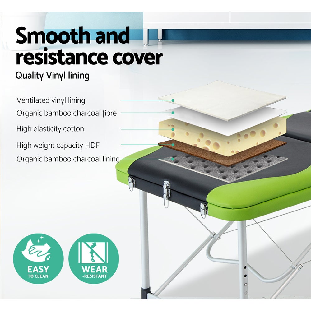 Zenses Aluminium Portable Massage Table 3 Fold Beauty
