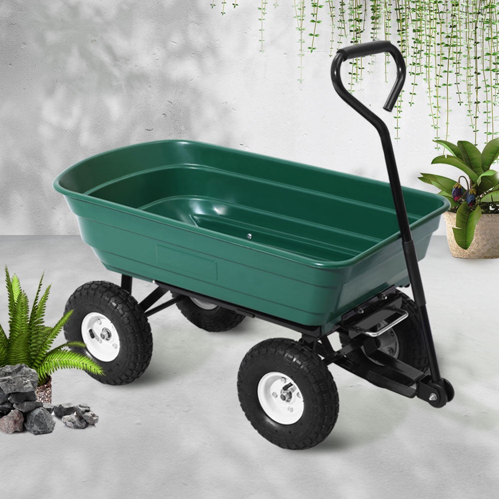Dump Garden Cart 270kg Tipping Bed Trolley Wagon Wheelbarrow Pull 75l Buy Wheelbarrows 5934