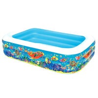 Bestway Inflatable Swimming Pool Rectangular Family Kids Play Pools 229x152cm