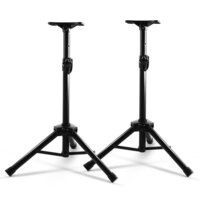 2pcs Speaker Stands Stand Tripod Adjustable Height Mount Studio Home