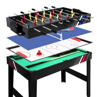 4-In-1 Soccer Table Pool Air Hockey Pool Game Foosball Football