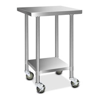 Stainless Steel Kitchen Benches Work Bench Food Prep Table Wheels