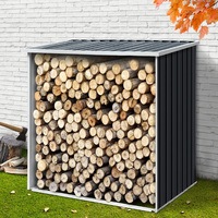 Log Storage Shed Galvanised Steel Outdoor Garden Firewood 2m Shelter