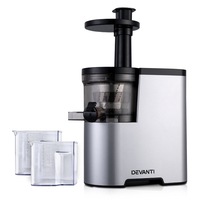 Devanti Cold Press Slow Juicer Processor Mixer Extractor Vegetable Fruit Silver