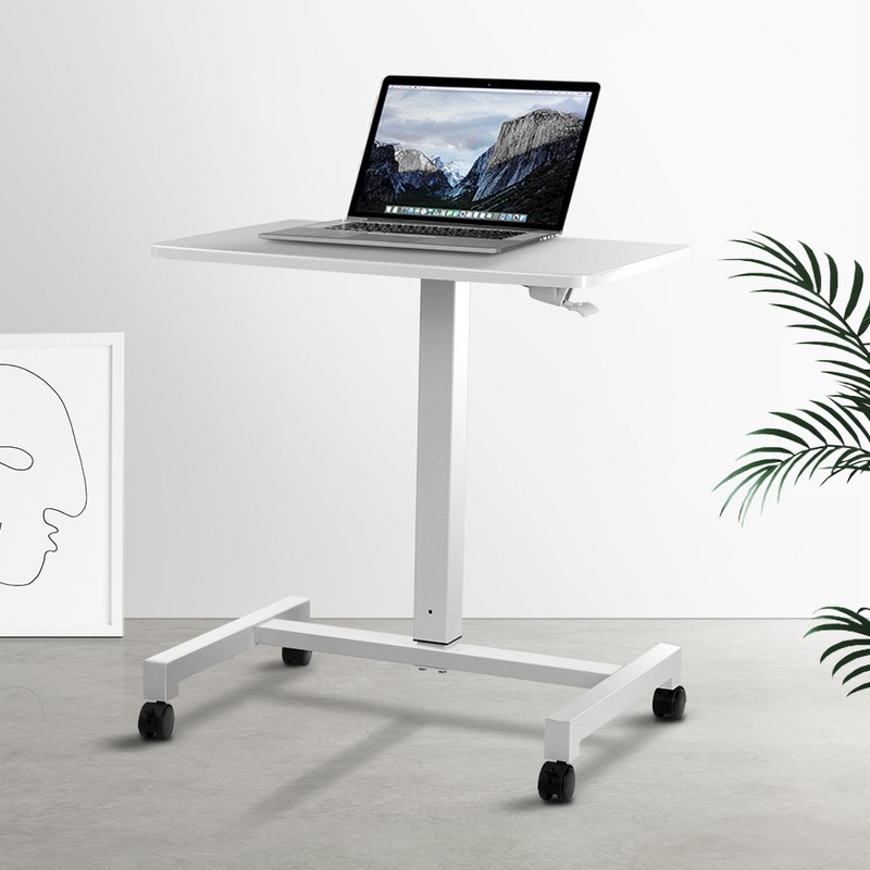 Artiss Adjustable Gas Lift Sit Stand Laptop Desk Computer Bar Table Mobile White Buy Laptop