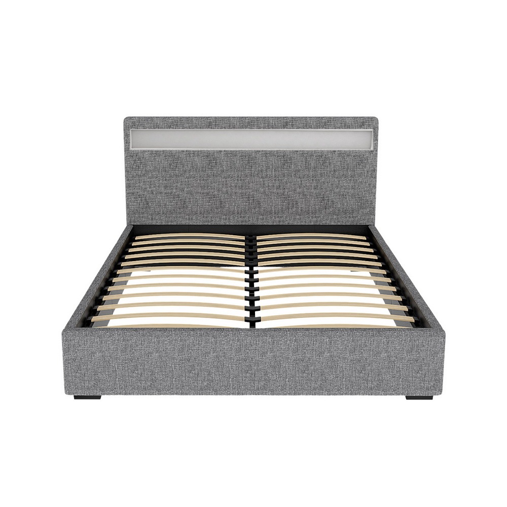 Artiss Bed Frame Double Full Size Gas Lift Base With Storage Grey