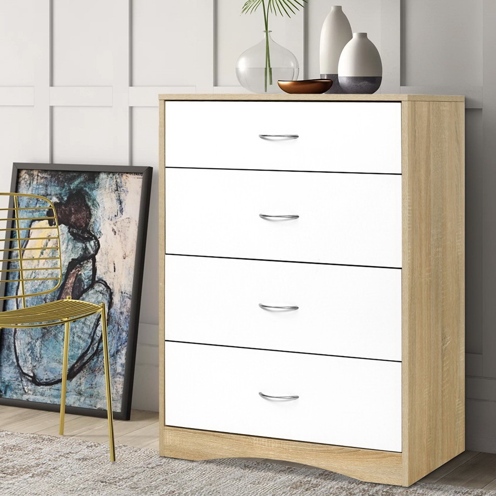 Artiss Chest of Drawers Tallboy Dresser Table Bedroom Storage White Wood Buy Tallboys