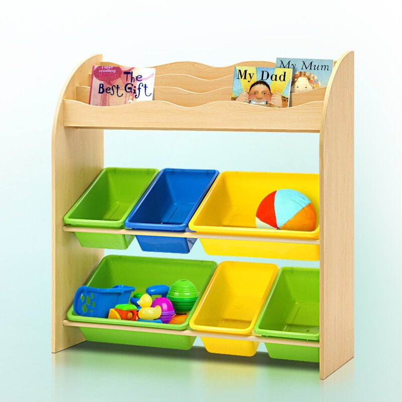 Artiss Childrens Bookshelf Kids Bookcase Toy Storage Box Organizer