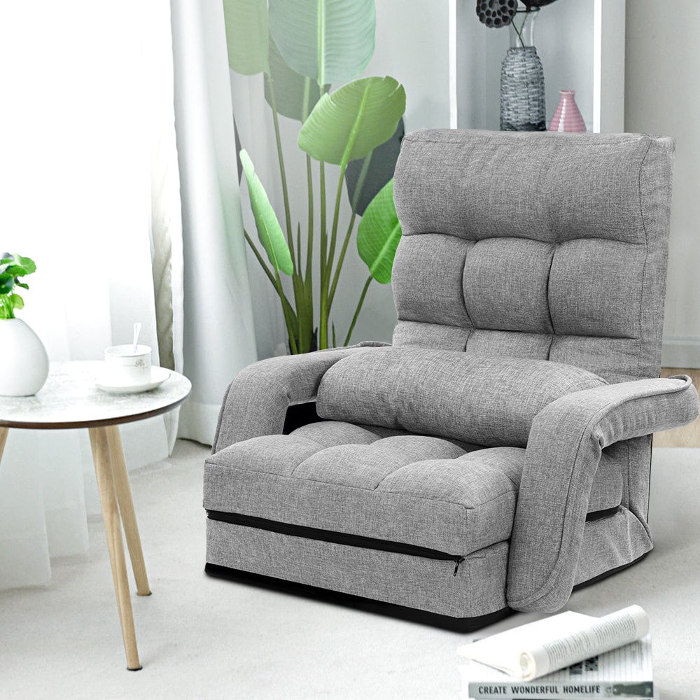Artiss Floor Sofa Lounge Chair Adjustable Recliner Legless