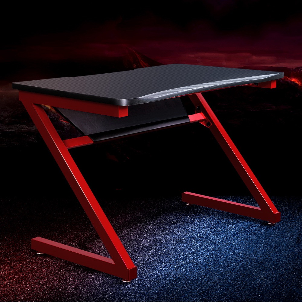 Artiss Gaming Desk Home Office Carbon Fiber Computer Table Racer Desks Black Red Buy Desks