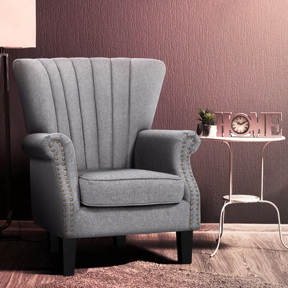 Upholstered Fabric Armchair Accent Tub Chairs Modern seat ...