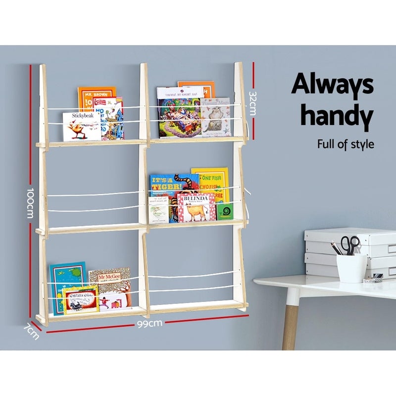 Artiss Wall Shelf Kids Bookcase Display Childrens Bookshelf