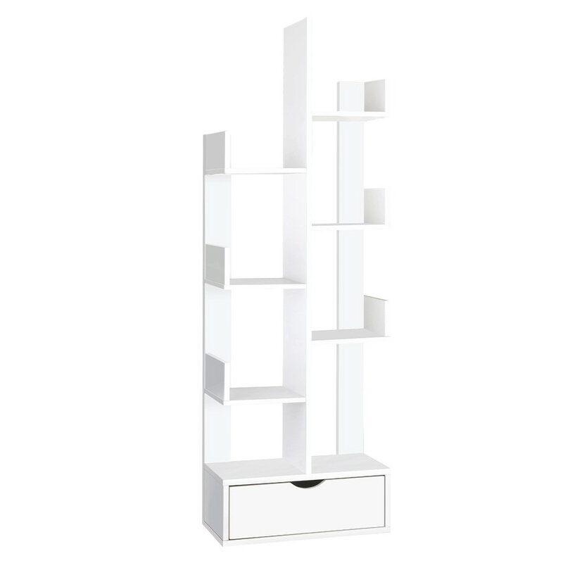 Artiss Wooden Storage Display Shelf Bookcase Cd Shelf Drawer Rack