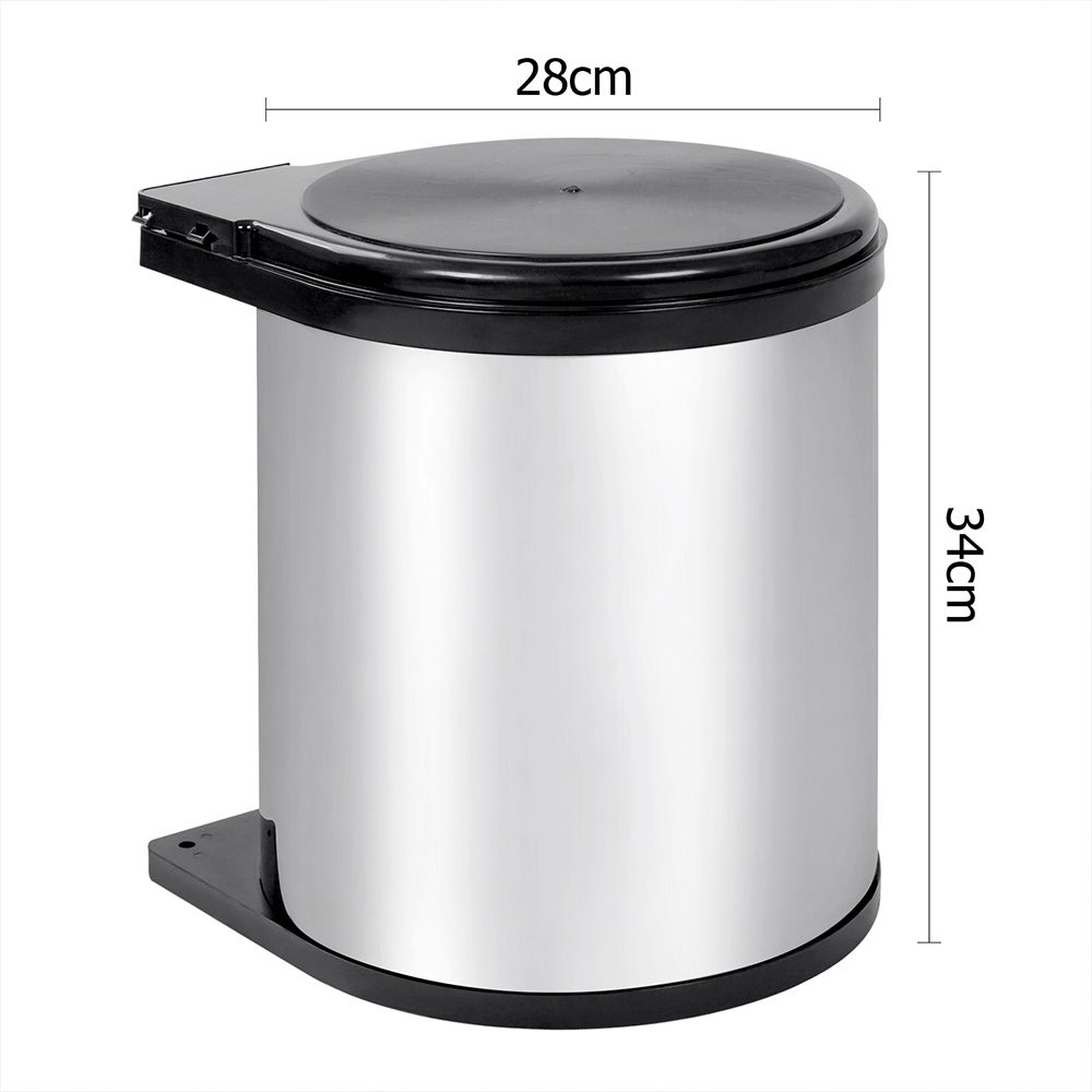 Kitchen Swing Pull Out Bin Stainless Steel Garbage Rubbish ...