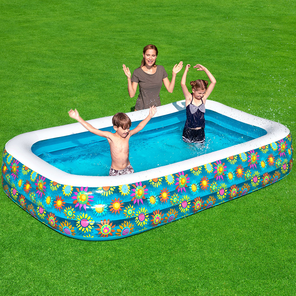 Bestway Inflatable Kids Play Pool Swimming Pool Rectangular Family ...