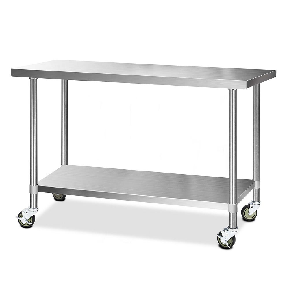 Stainless Steel Kitchen Benches Work Bench Food Prep Table Wheels | Buy ...