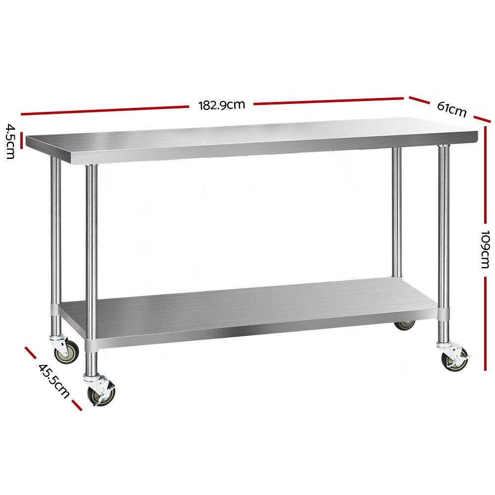 Stainless Steel Kitchen Benches Work Bench Food Prep Table