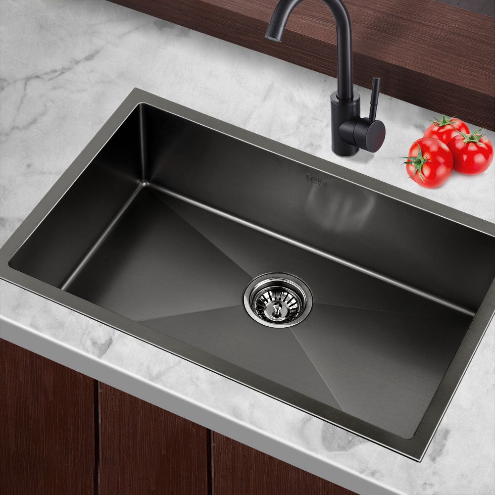 Cefito Kitchen Sink Nano Stainless Steel Handmade Single Bowl Laundry