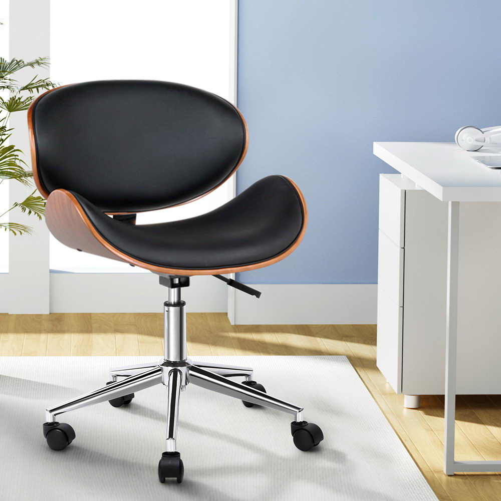 Artiss Executive Wooden Office Chair Home Leather Padded Computer Chairs Seating Buy Leather Office Chairs 9350062085417