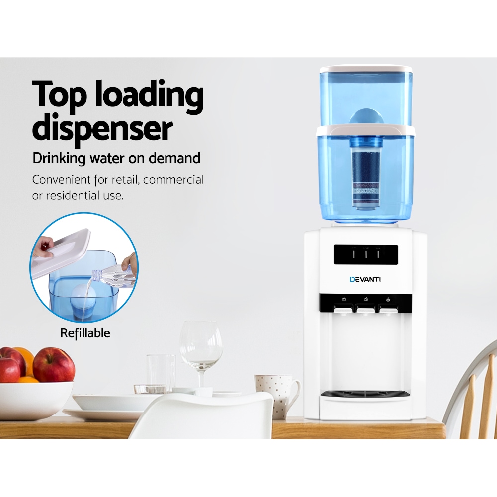 Water Cooler Dispenser Bench Top Ceramic Water Purifier 22L Water