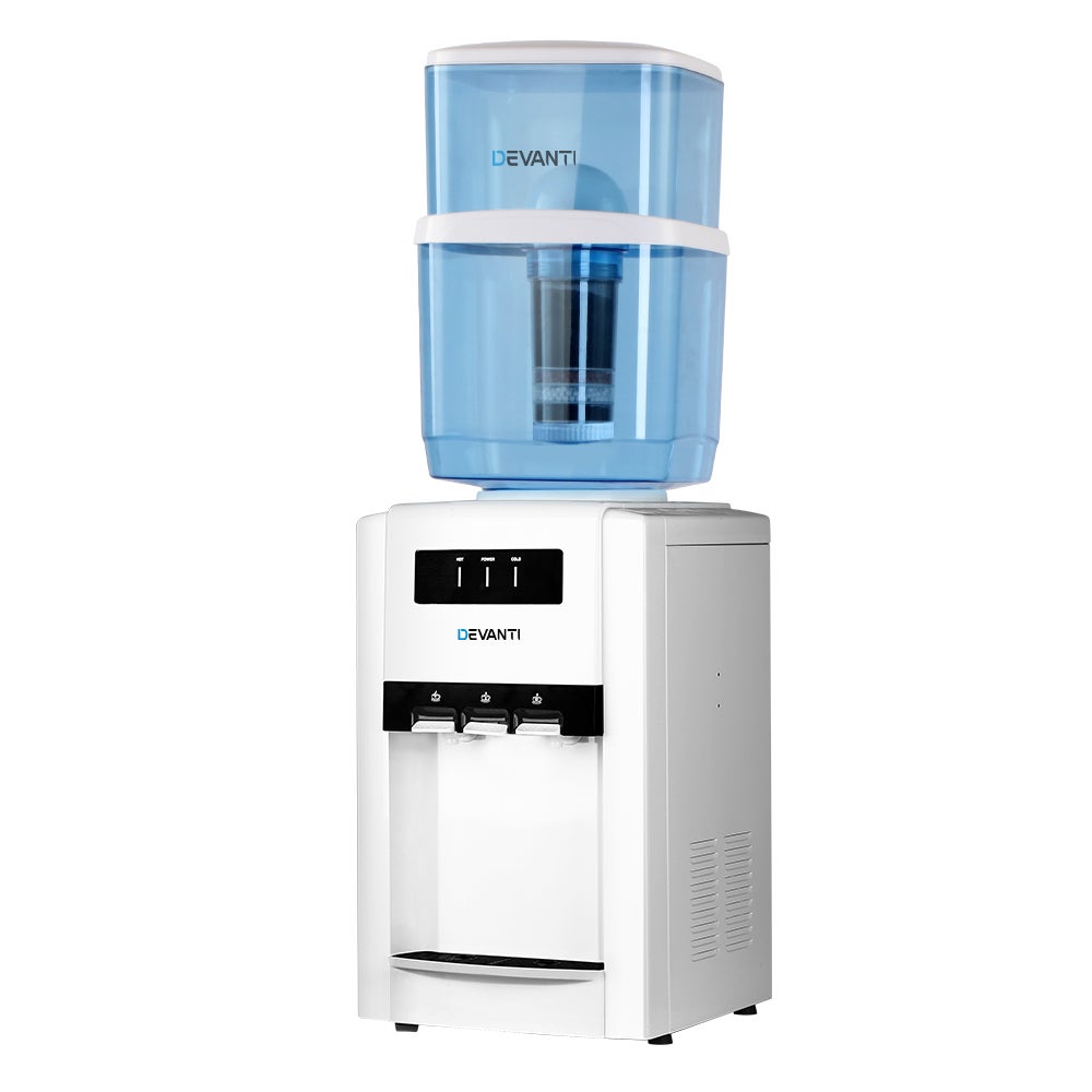 Water Cooler Dispenser Bench Top Countertop Ceramic Tap Water Purifier 22l Filter Container 8105