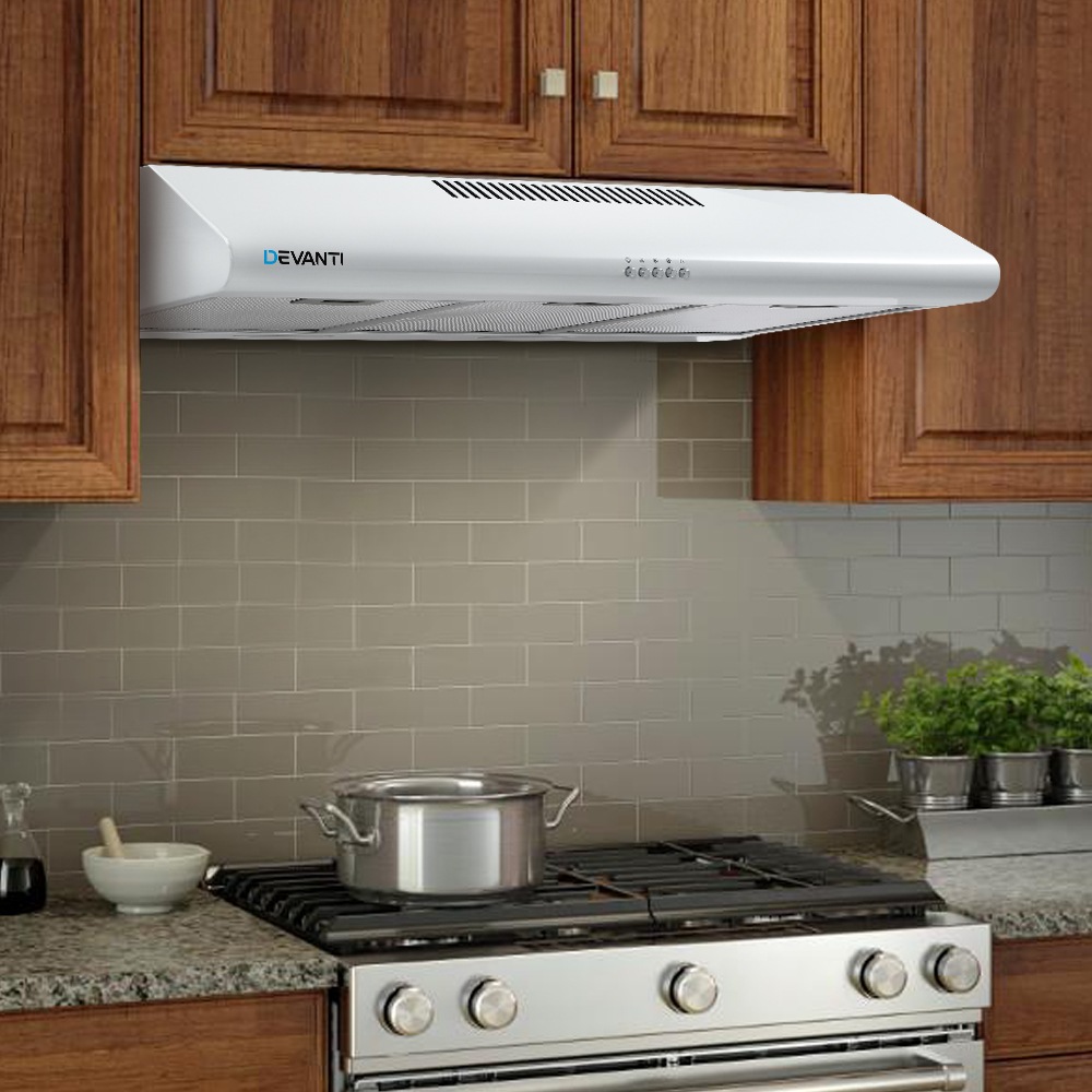 Devanti Rangehood 900mm Range Hood 90cm Kitchen Canopy White Buy