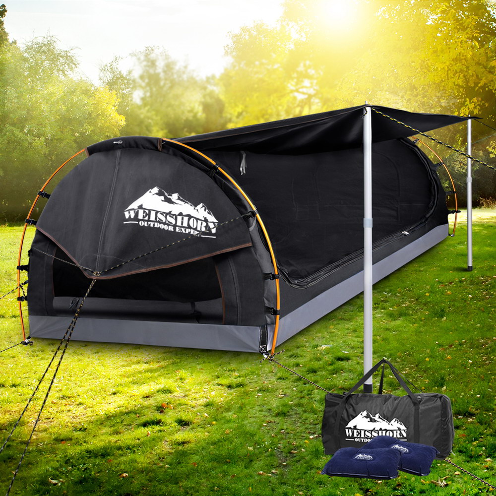 tent with mattress