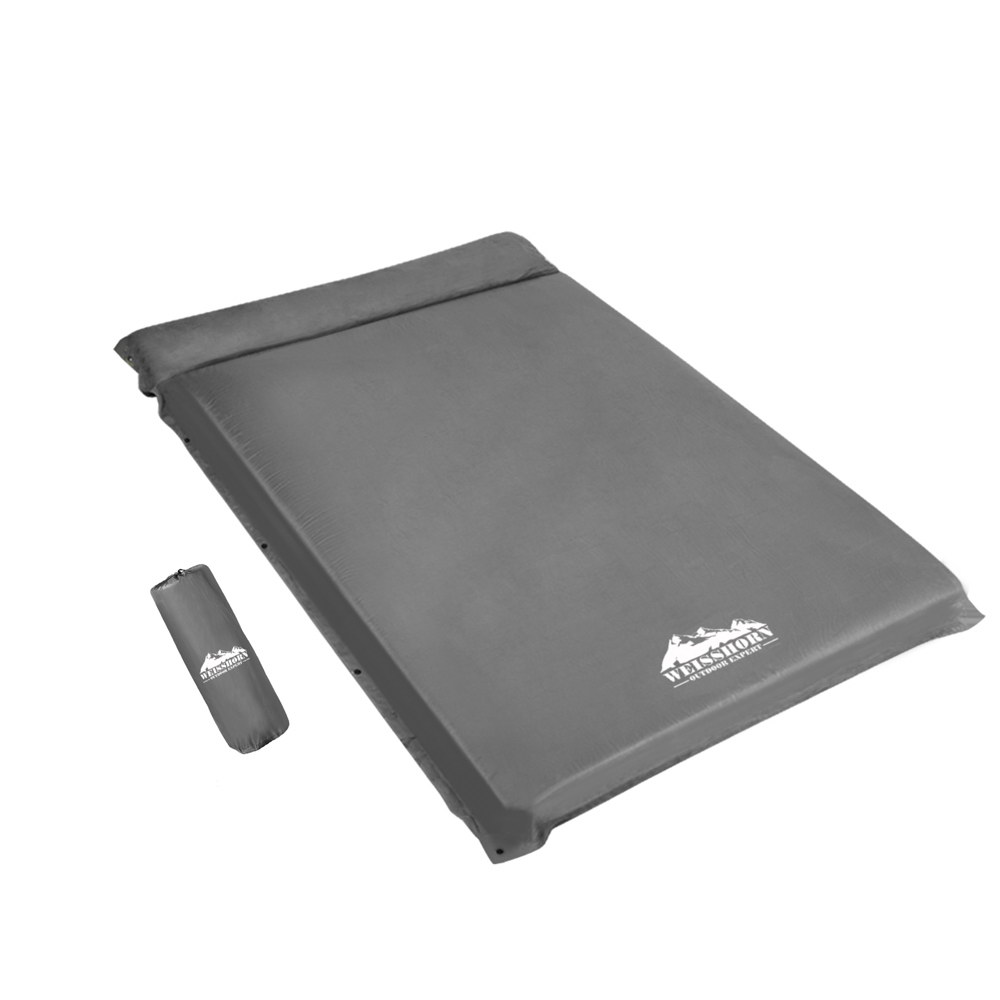 Self Inflating Mattress Camping Sleeping Mat Air Bed Pad Queen Grey