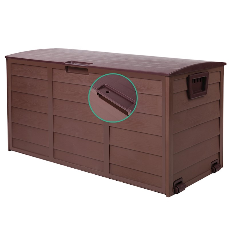 Gardeon Outdoor Lockable Storage Box Chocolate Buy Outdoor Storage