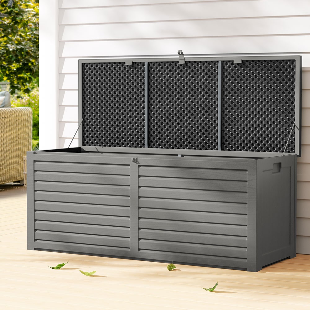 Outdoor Storage Box Bench Seat Indoor Garden Toy Tool Sheds Chest