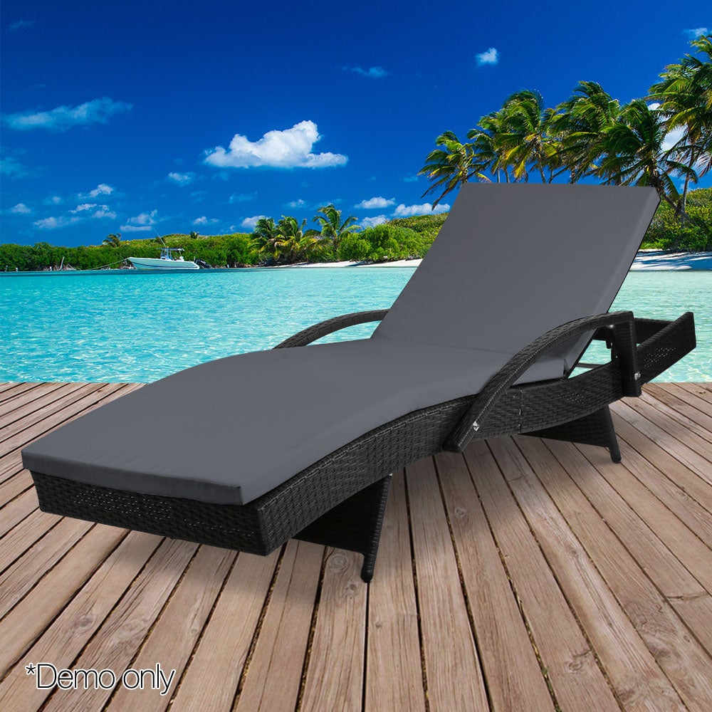 Outdoor Sun Lounge Patio Furniture Rattan Wicker Lounger Garden Recliner Buy Sun Lounges 3402
