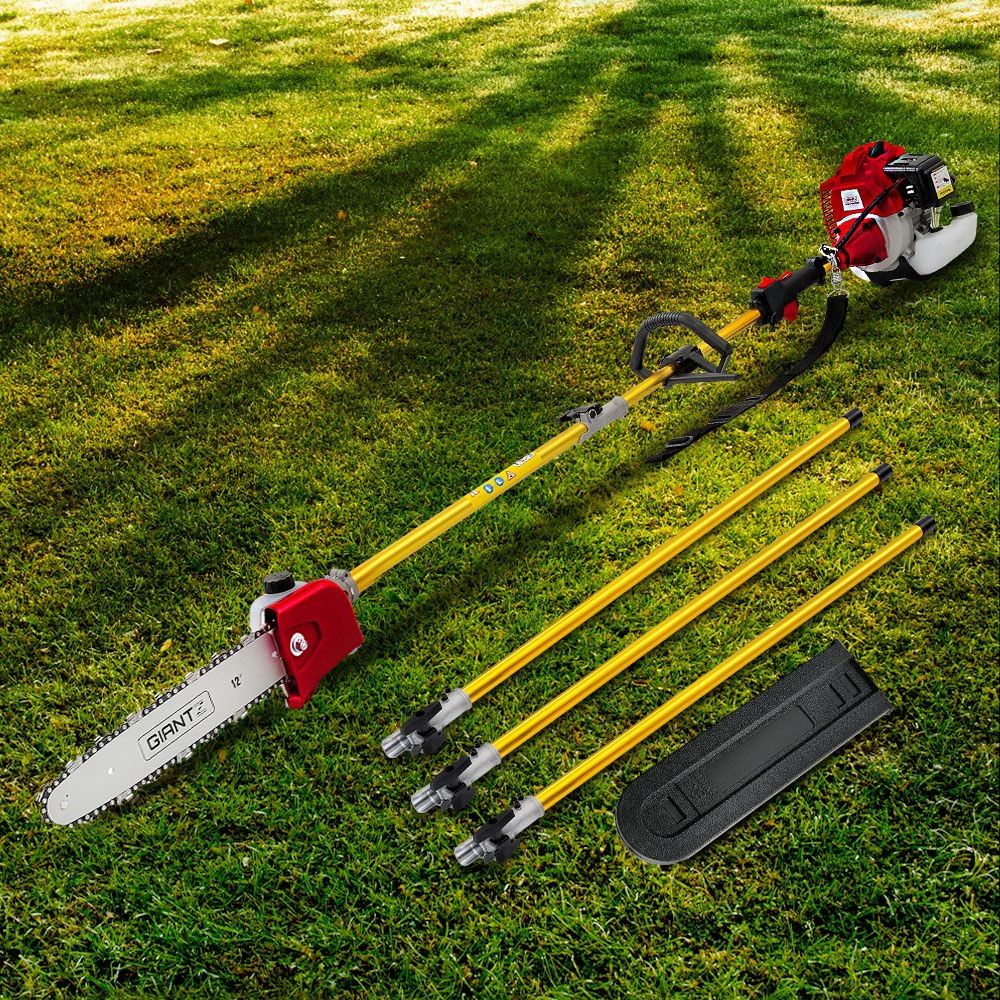 Giantz Pole Chainsaw Brush Cutter Tree 75cc Hedge Pruner Petrol Brush