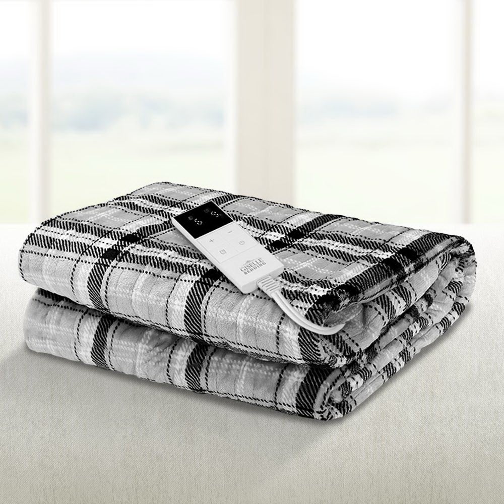 Electric Throw Rug Heated Snuggle Blanket Washable Winter Warm Flannel