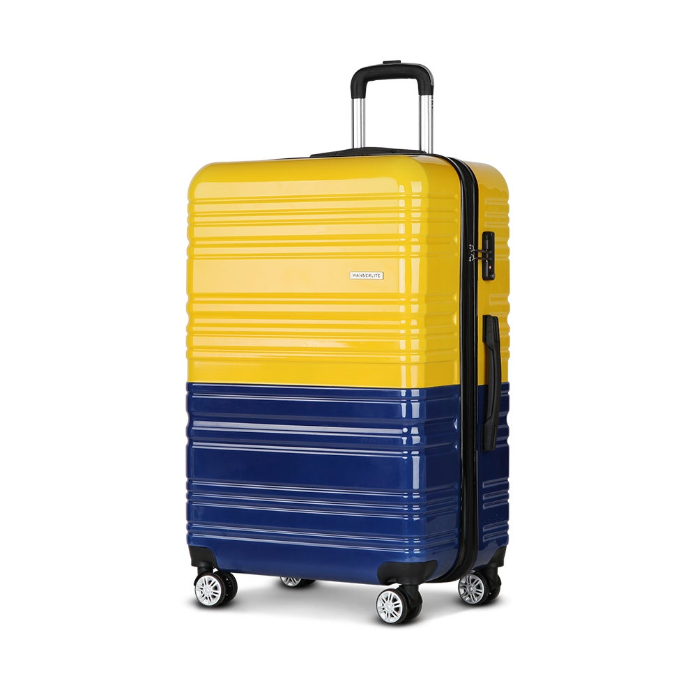 Luggage Sets Suitcase TSA Travel Hard Case Lightweight PC Yellow | Buy ...
