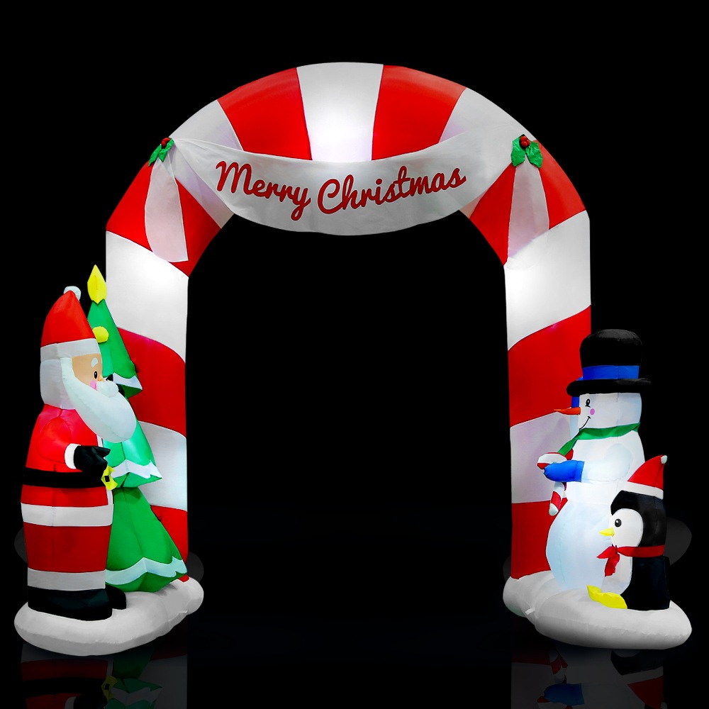 Jingle Jollys Inflatable Christmas 3M Archway with Santa Xmas Outdoor