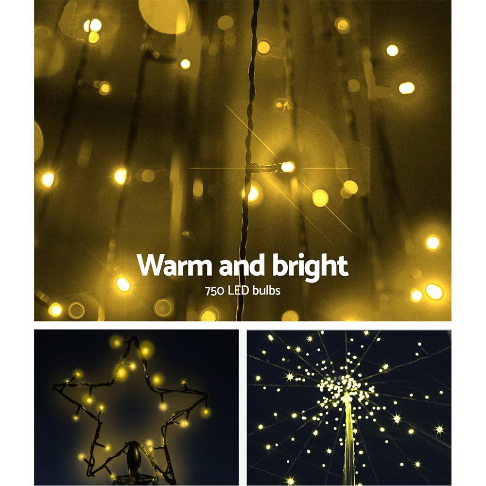 Jingle Jollys 5M LED Christmas Tree Lights 750pc LED Warm White Fibre Optic | Buy Christmas ...