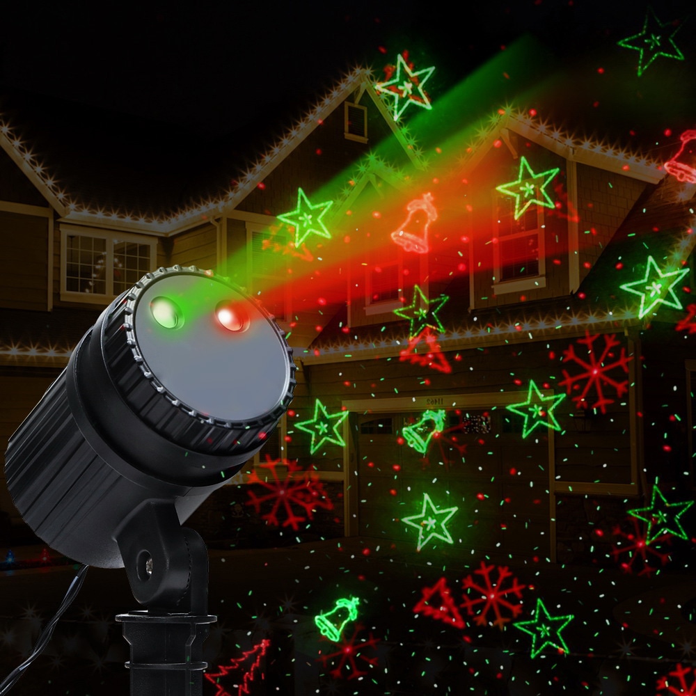 Jingle Jollys Christmas Laser Projector Moving LED Lights Landscape Christmas Laser Lights Projector