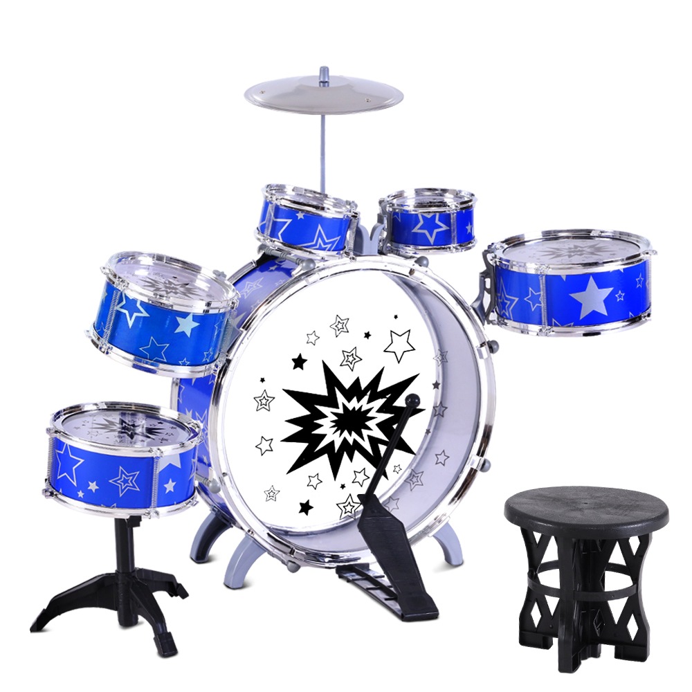 Keezi Kids 6 Drum Set Junior Drums Kit Pretend Play Musical Play Toys Childrens Buy Toy