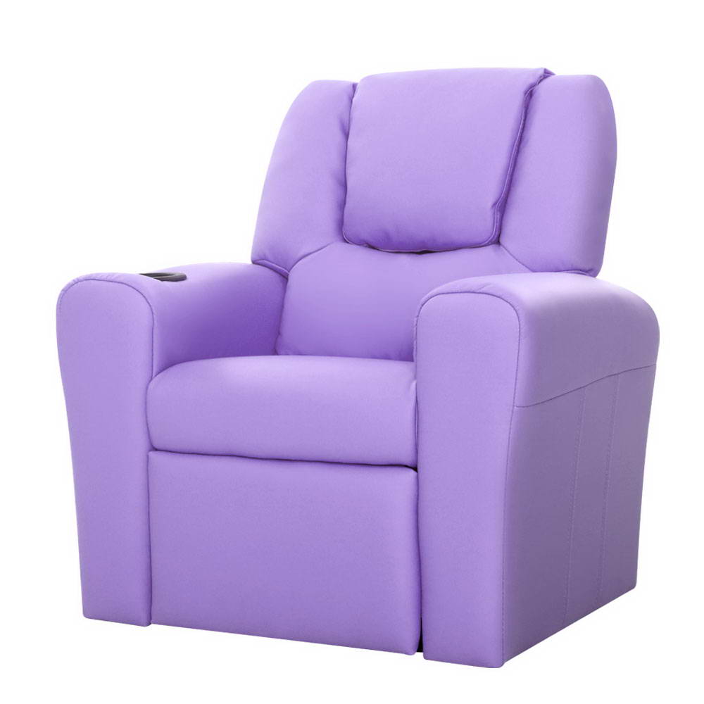 Artiss Luxury Kids Recliner Sofa Children Lounge Chair PU Couch Armchair Purple Buy Kid's